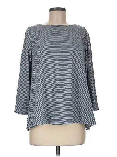 Pre-owned John Mark Long Sleeve Top Gray Boatneck Tops