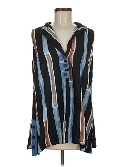 Pre-owned John Mark Sleeveless Blouse In Blue