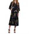 John Mark Velvet Dress In Black In Black