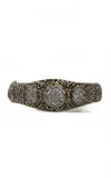 John Medeiros Pave Bangle In Silver/gold In Silver