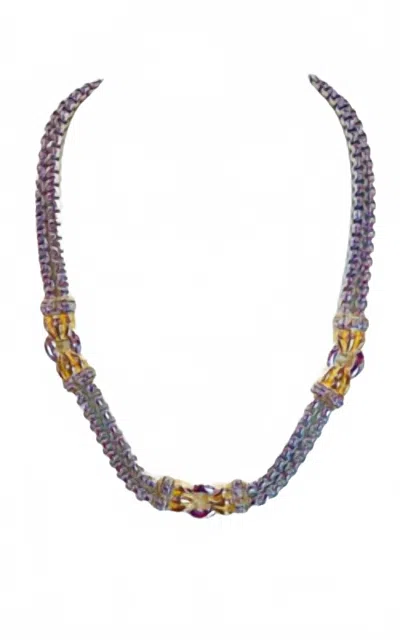 John Medeiros Two Tone Necklace In Silver/gold