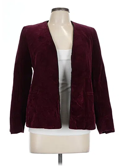 Pre-owned John Meyer Blazer Jacket In Burgundy