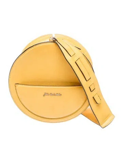 Pre-owned John Paul Ataker Leather Top Handle Bag In Yellow