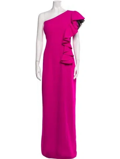 Pre-owned John Paul Ataker One-shoulder Long Dress W/ Tags In Pink