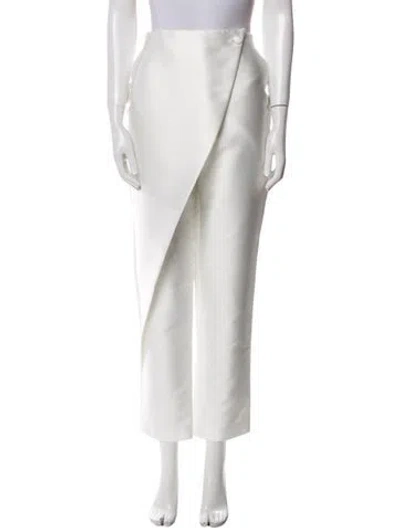 Pre-owned John Paul Ataker Straight Leg Pants In White