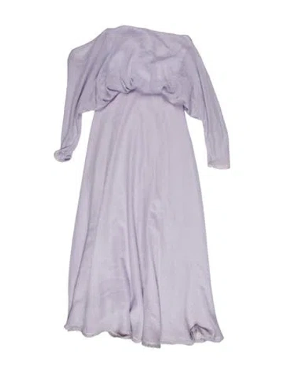 Pre-owned John Paul Ataker Strapless Long Dress In Blue