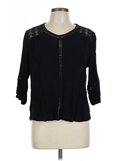 Pre-owned John Paul Richard 3/4 Sleeve Blouse In Black