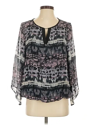 Pre-owned John Paul Richard 3/4 Sleeve Blouse In Gray