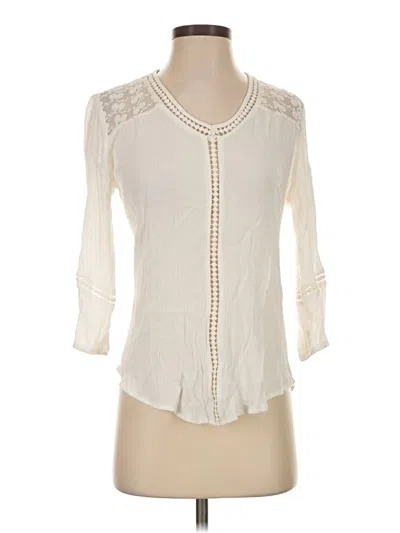 Pre-owned John Paul Richard 3/4 Sleeve Blouse In Ivory