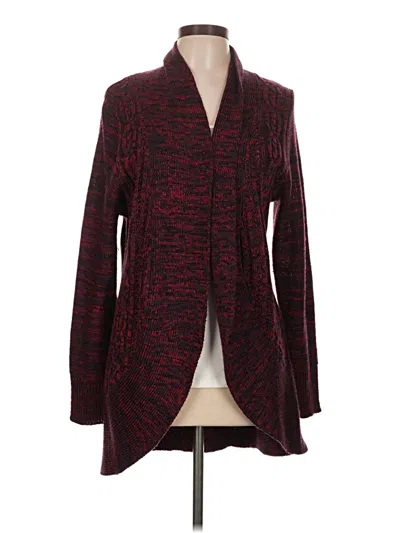 Pre-owned John Paul Richard Cardigan Sweater In Burgundy