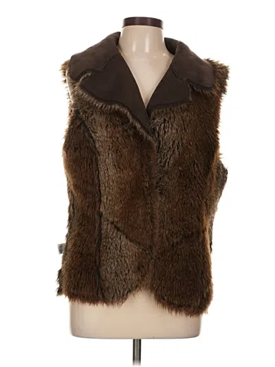 Pre-owned John Paul Richard Faux Fur Vest In Brown