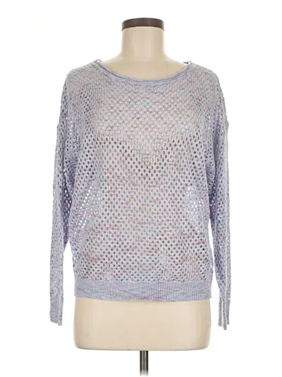 Pre-owned John Paul Richard Long Sleeve Top Silver Boatneck Tops