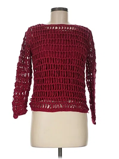 Pre-owned John Paul Richard Pullover Sweater In Burgundy