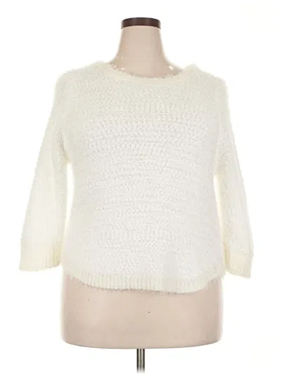 Pre-owned John Paul Richard Pullover Sweater In White