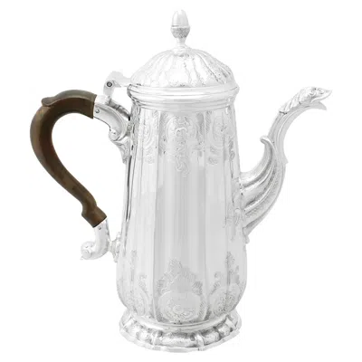 Pre-owned John Pollock Georgian Silver Coffee Pot By , Rococo Style, London 1750