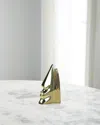 John-richard Brass Ridges Sculpture In Gold
