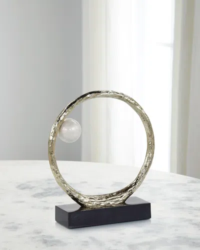 John-richard Collection Anello Di Perle Sculpture On Iron Base, Small In Gold