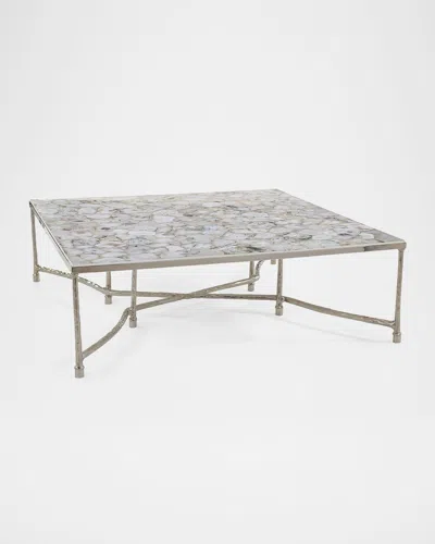 John-richard Collection Artigas Agate Cocktail Table In White