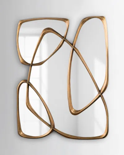 John-richard Collection Asymmetrical Mirror In Bronze
