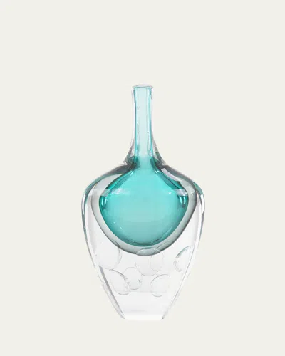 John-richard Collection Azure Art Glass Vase In Blue