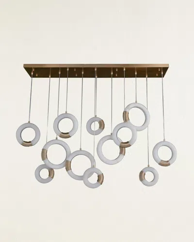 John-richard Collection Bangela 60" 12-light Horizontal Pendant Chandelier In Brown