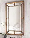 John-richard Collection Beveled-frame Mirror In Gold
