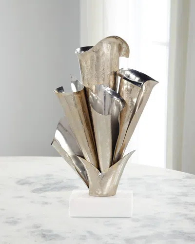 John-richard Collection Bonaire Sculpture On Marble Base In Silver