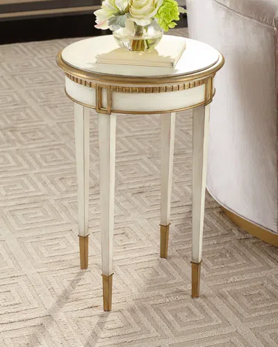 John-richard Collection Chambolle Side Table In Off White