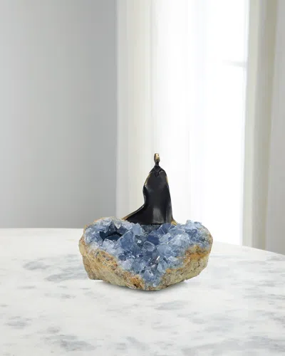 John-richard Collection Cloaked Figure Sculpture On Kyanite Ii In Multi