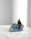 John-richard Collection Cloaked Figure Sculpture On Kyanite Iii In Black