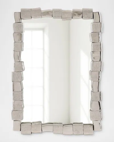 John-richard Collection Cube 47" Wall Mirror In Silver