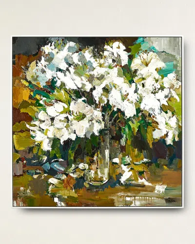 John-richard Collection Elegant Still Life Original Oil Painting On Canvas By Gu Feng In Multi