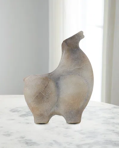 John-richard Collection Etruscan Horse Sculpture I In Gray