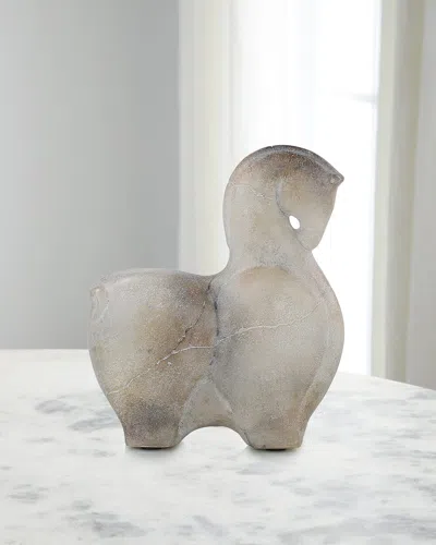 John-richard Collection Etruscan Horse Sculpture Vi In Gray