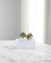 John-richard Collection Fantail Goldfish Sculpture On Selenite Iii In Gold