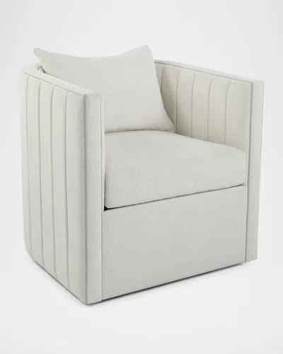 John-richard Collection Giacosa Swivel Club Chair In Neutral
