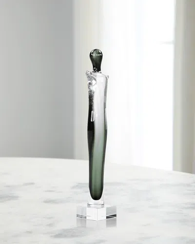 John-richard Collection Glass Silhouette Sculpture, Medium In Green
