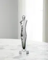 John-richard Collection Glass Silhouette Sculpture, Small In Gray