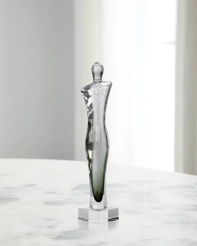 John-richard Collection Glass Silhouette Sculpture, Small In Gray