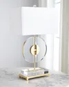 John-richard Collection Half Moon Table Lamp In Gold