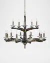 John-richard Collection Inverness 15-light 2-tier Marble Chandelier, 52" Round