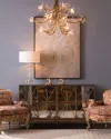John-richard Collection Karrah Mirrored Console In Black/ Mirror
