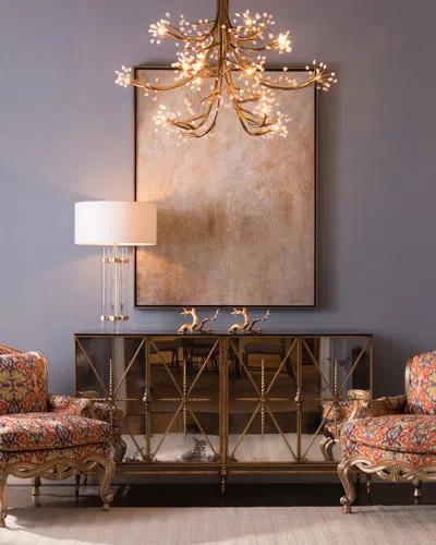John-richard Collection Karrah Mirrored Console In Black/ Mirror