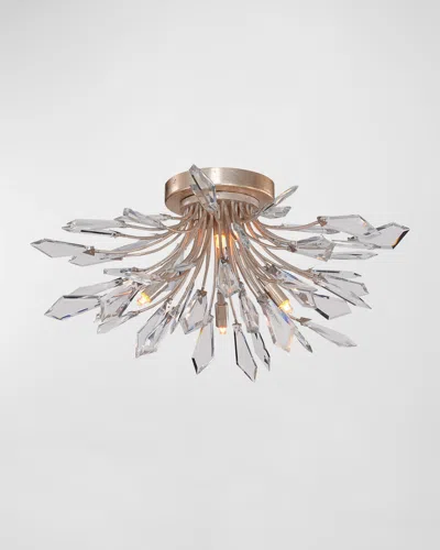 John-richard Collection Kotta 4-light Cut Crystal Flush Mount In Gold