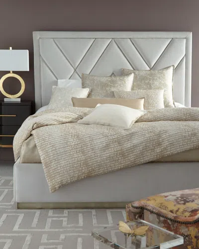 John-richard Collection London King Platform Bed In Pale Gray