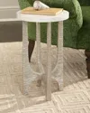John-richard Collection Lupu Marble Martini Table In White