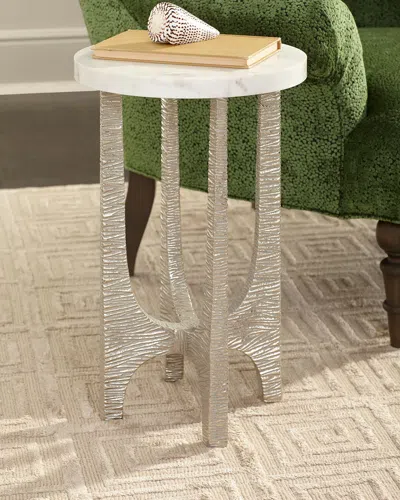John-richard Collection Lupu Marble Martini Table In White