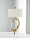 John-richard Collection Metallic Ice 32.5" Table Lamp In White