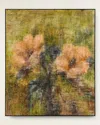 John-richard Collection Mist-touched Blossoms Original Oil Painting On Canvas By Teng Fei In Green