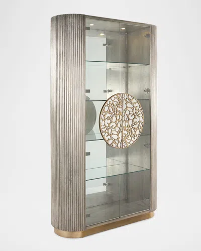 John-richard Collection Moon Shadow Display Cabinet In Neutral